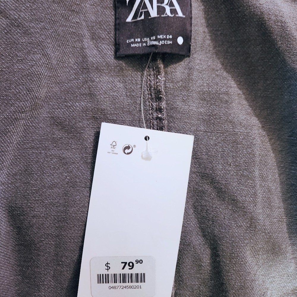**NWT** Zara Rhinestone Oversized Shirt / Overshirt - Picture 11 of 14
